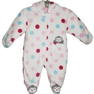 Just One You by Carter's Polka-dot Footed Onsie w/ Baby Chick in Pocket 6 Month